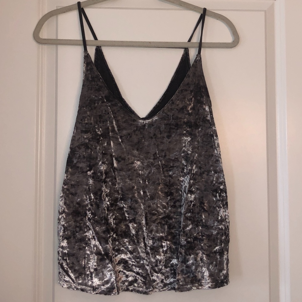 WOMEN'S AMERICAN EAGLE FAUX VELVET TANK